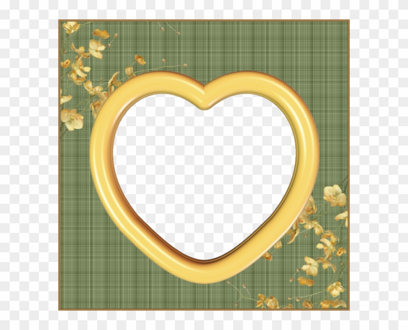 Dourado - Moldura De Coração Dourado Clipart
