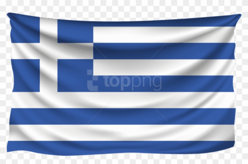 Free Png Download Greece Wrinkled Flag Clipart Png - Transparent Greece Flag Png #3420619