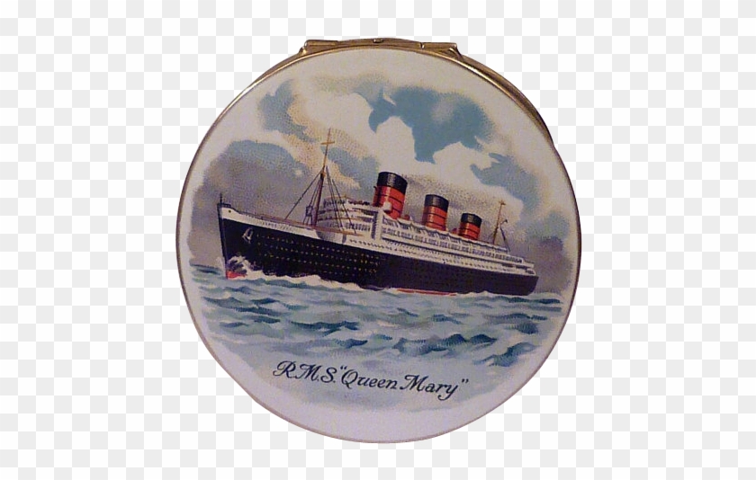 Rare Vintage 1960s Stratton "rondette" Powder Compact - Ocean Liner Clipart