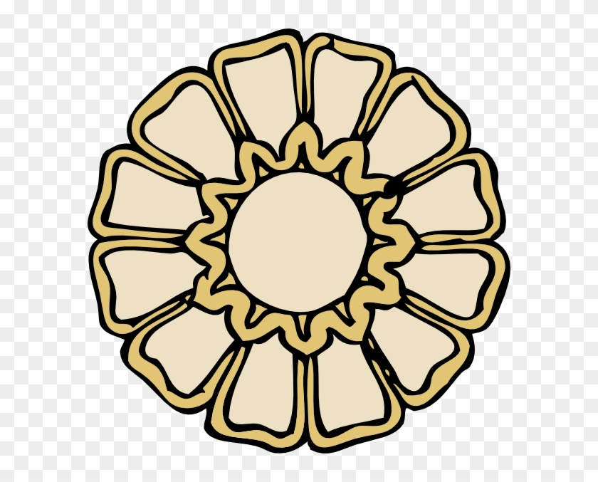 Rosette Ornament Svg Clip Arts 594 X 597 Px - Rosette Template - Png Download #3420656