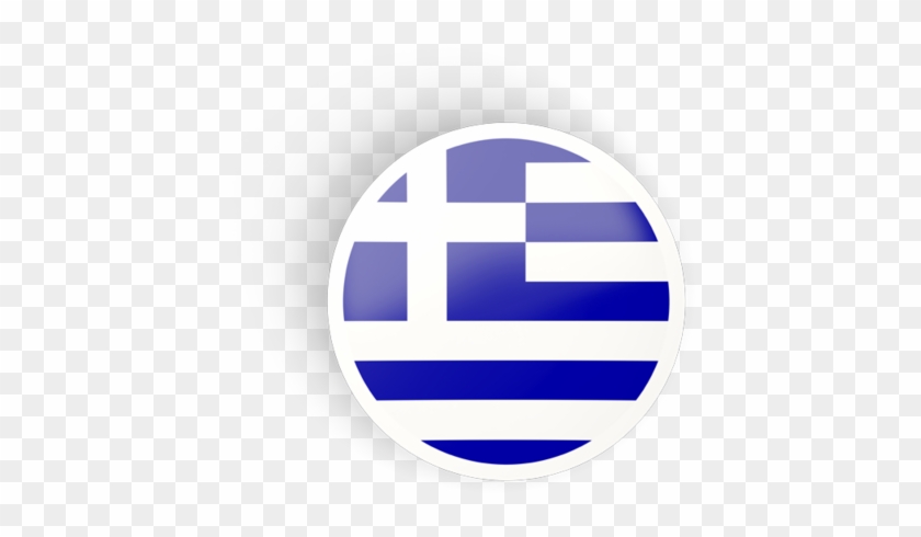 Illustration Of Flag Of Greece - Greece Flag Round Png Clipart #3420658