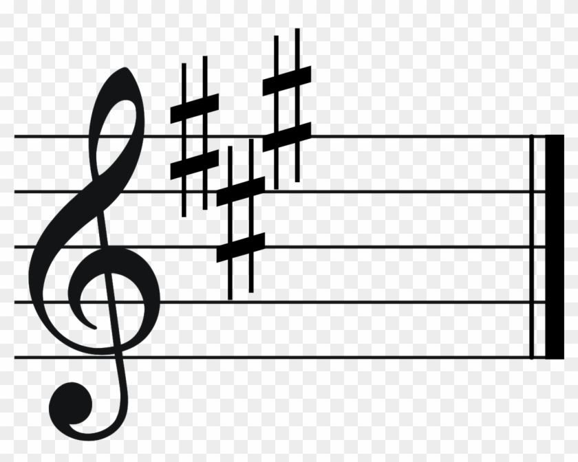 E Major Key Signature Clipart