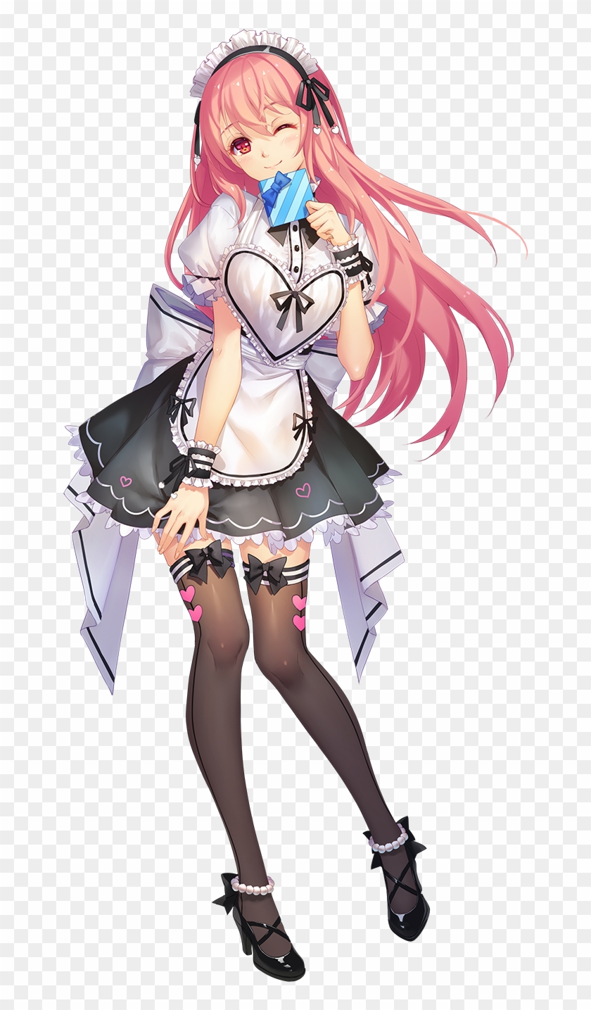 Anime, Tidsean, Niya , Render, Edited, Pixiv - Pink Hair Anime Maids Clipart #3421949