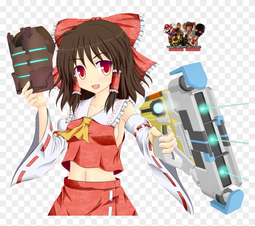 Hakurei Reimu Dead Space 5bwww Bakarenders Com5d - Pack Anime Render Png Clipart #3422373
