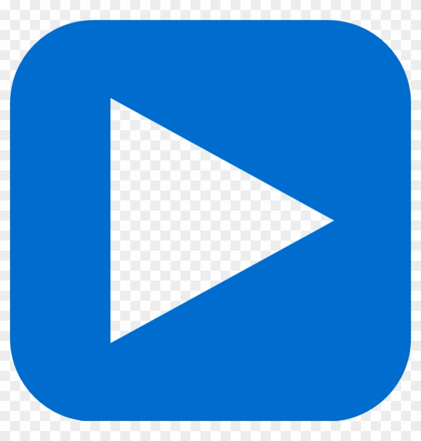 Youtube Music - Play Button Blue Png Clipart