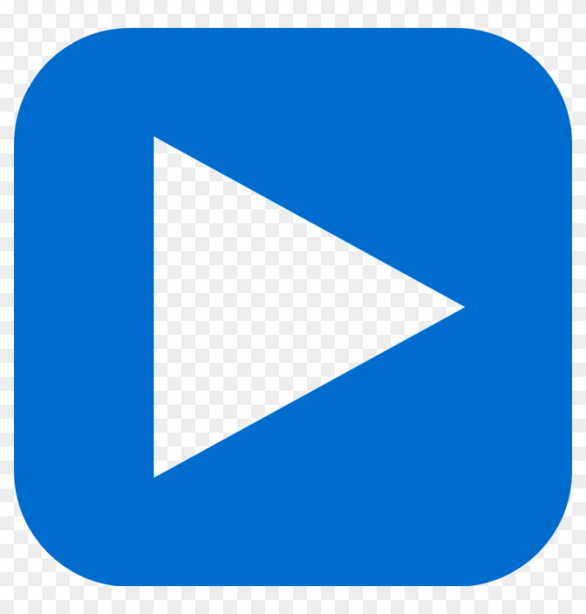 Youtube Music - Play Button Blue Png Clipart #3423398
