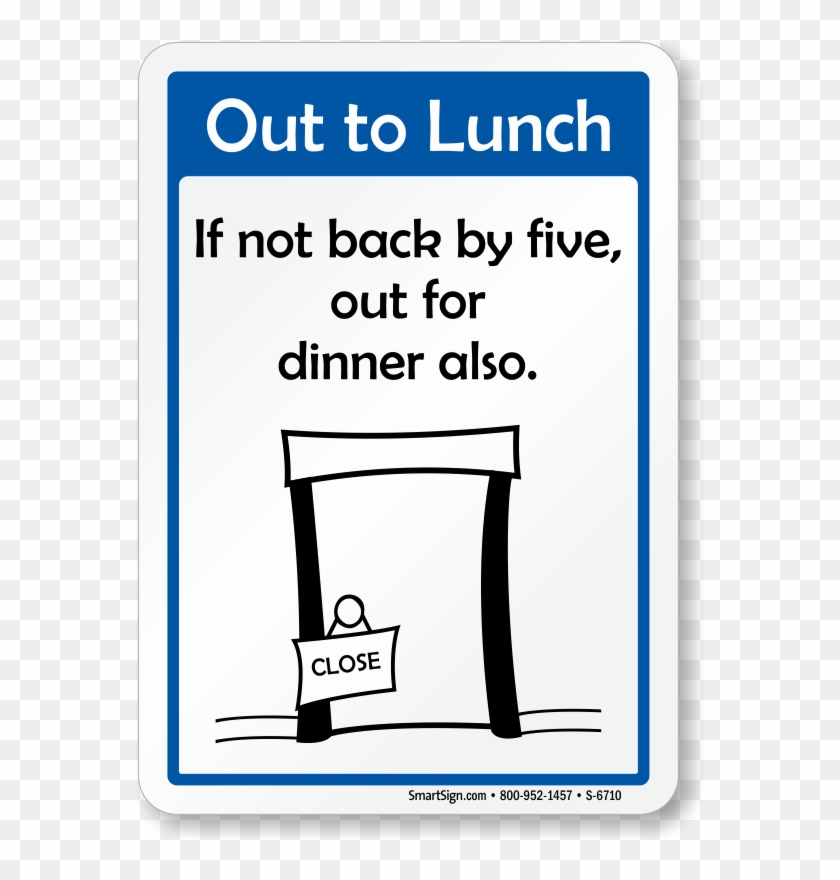 Funny Out To Lunch Sign Clipart