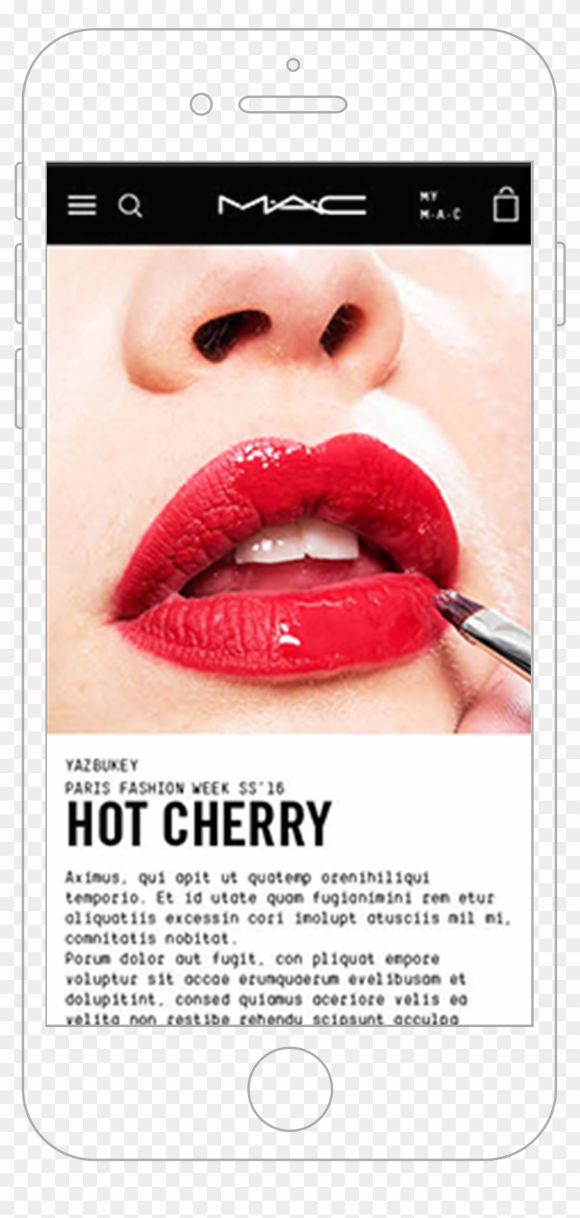Landing Page Designed For Fashion Week Make-up Trends - Mac Cosmetics Clipart