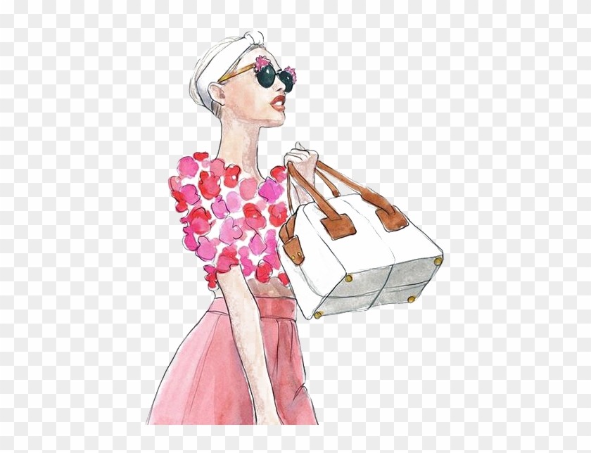 Vector Royalty Free Download Watercolor Painting Illustration - Watercolor Fashion Girl Png Clipart