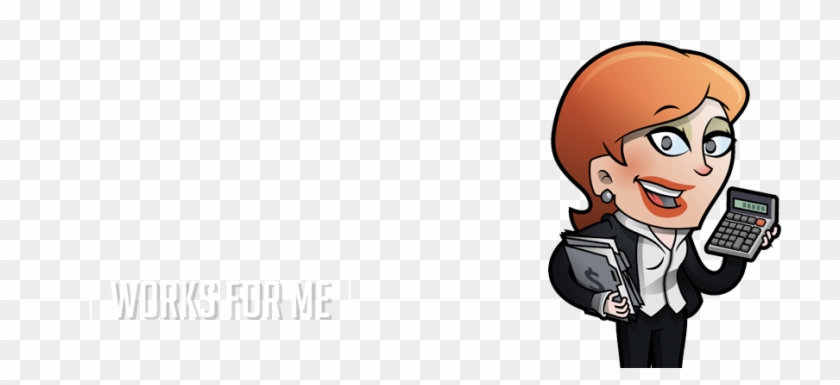 Slide-accountant - Cartoon Clipart