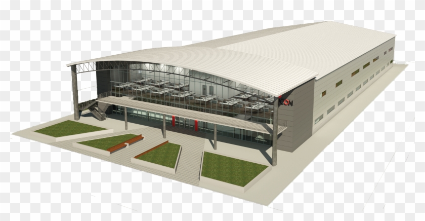 Icon Flagship Aerial-no Ground - Brutalist Architecture Clipart