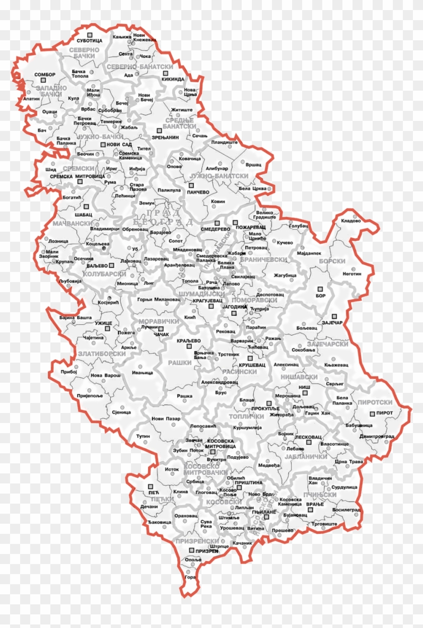Map Of Serbia Large Map - High Resolution Map Of Serbia Clipart #3426016
