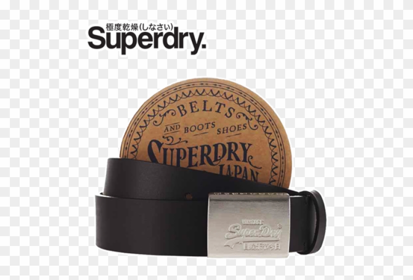 ~superdry Silversmith Genuine Leather Black Belt - Superdry Clipart