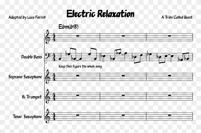 Electric Relaxation Sheet Music Composed By A Tribe - Sheet Music Clipart #3427831