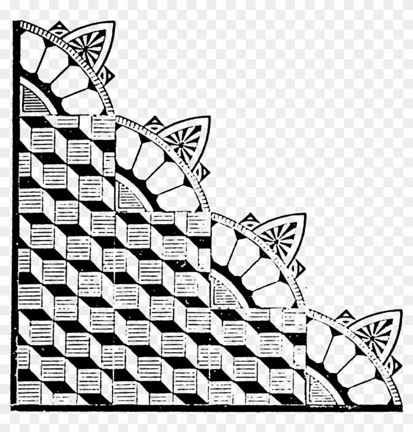 Both Of The Corner Illustrations Would Make Beautiful - Cartoon Clipart