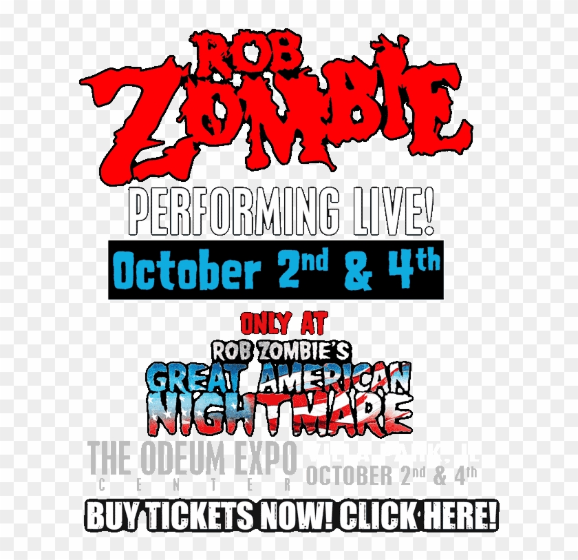 Rob Zombie Concert Vip Tickets - Rob Zombie Clipart