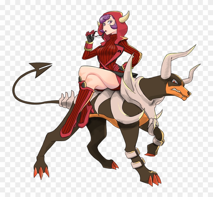 Houndoom, Kagari, And Mega Houndoom And Etc) Drawn - Pokemon Maxie Art Clipart