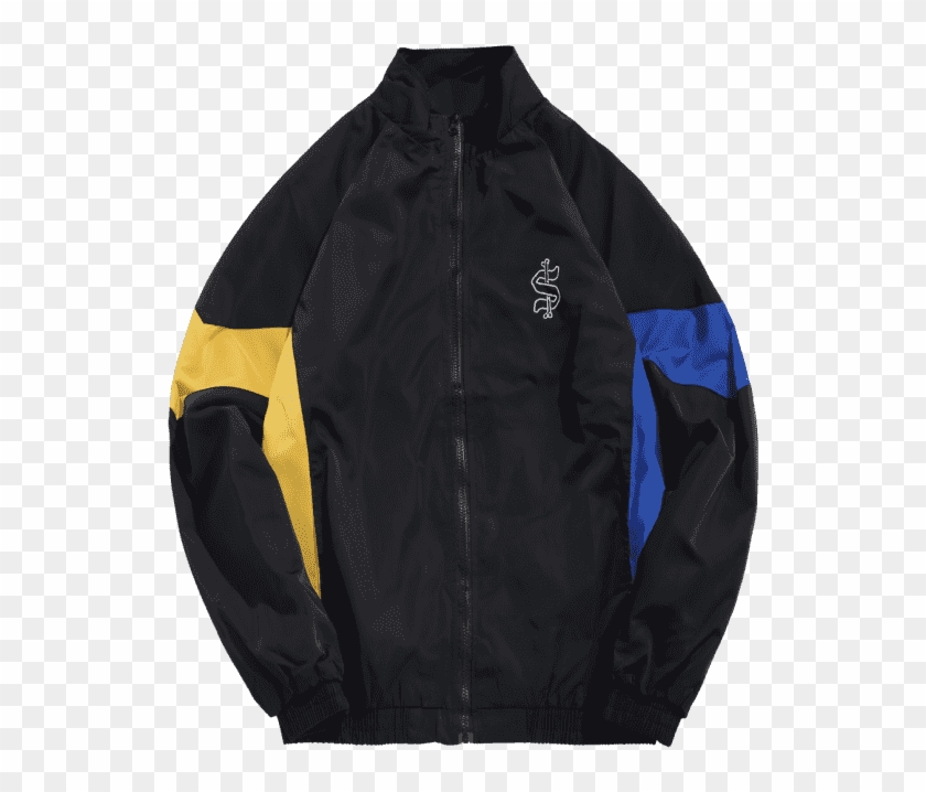 Cortaviento De Contraste Gráfico Chaqueta Negro Signo - Hiking Equipment Clipart #3429230