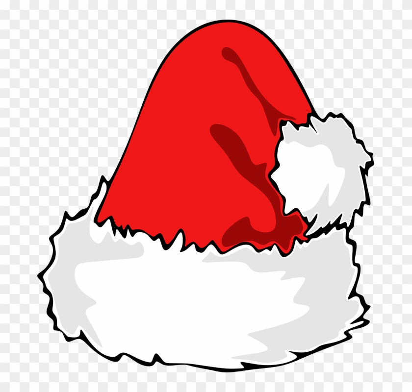 Santa Hat Clipart Black And White Png - Nikolausmütze Png Transparent Png #3429793