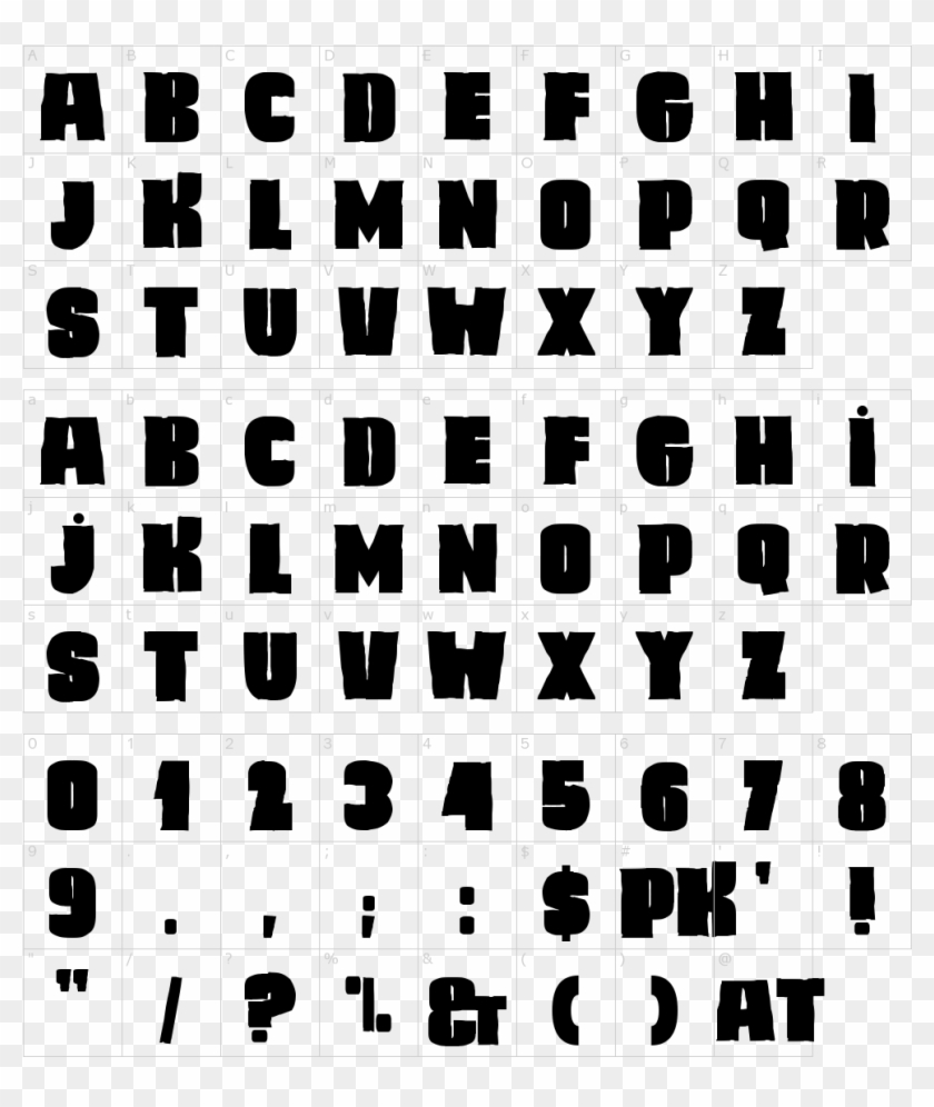 Caligula Font - Monochrome Clipart