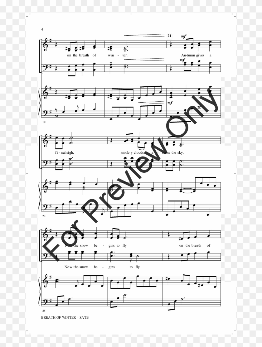 Click To Expand Breath Of Winter Thumbnail - Swashbucklers Saga Sheet Music Clipart #3430155
