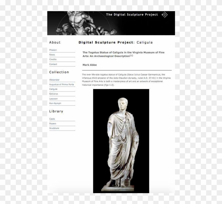 Pdf - " - Caligula Statue Clipart #3430176