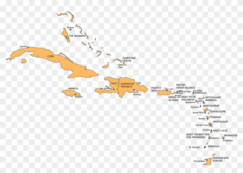 Demographics - Map Of The Caribbean Islands Clipart #3430605