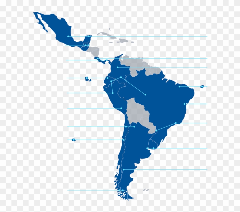 Latin America Map Png - Cotton Top Tamarin Map Clipart