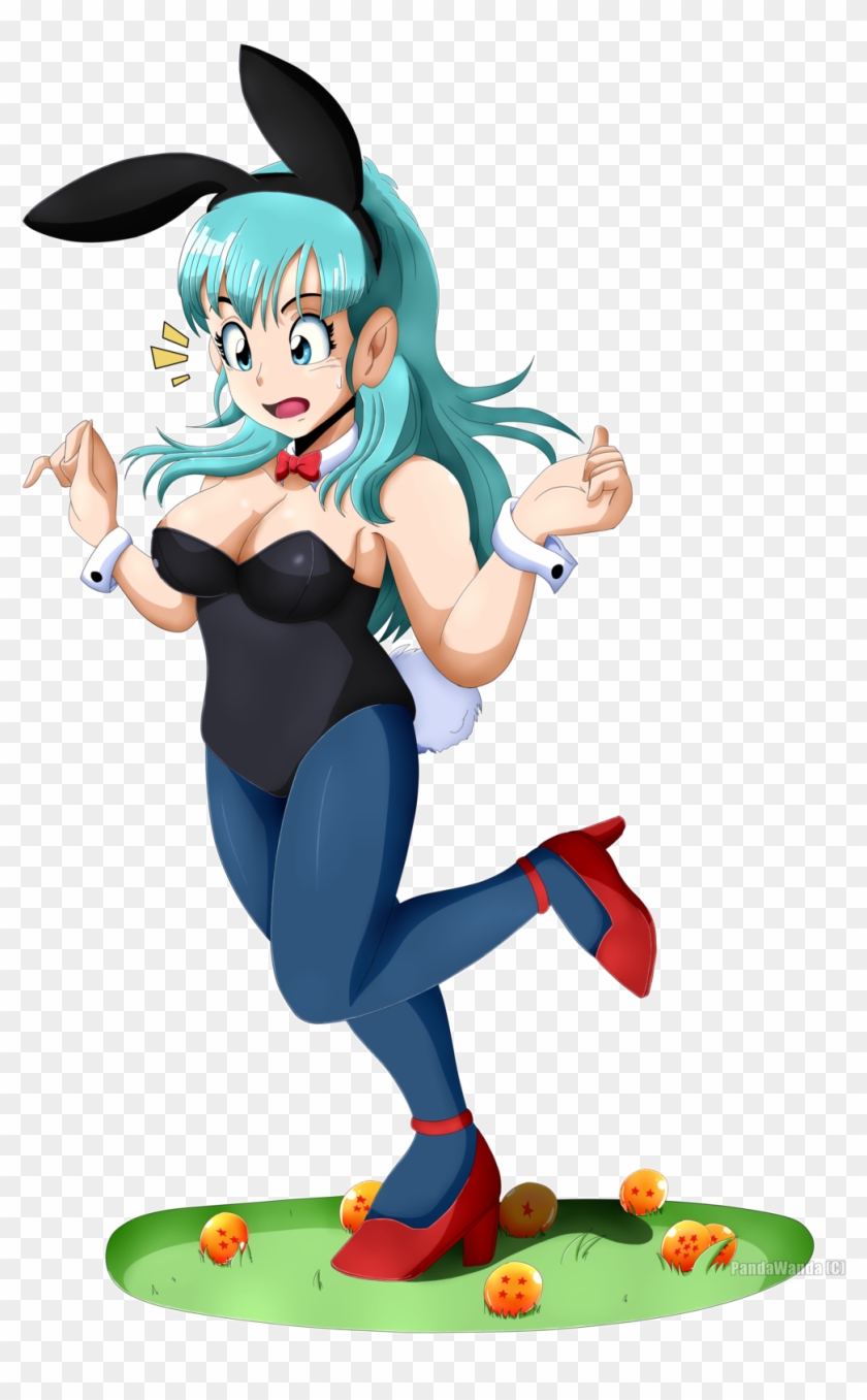 “ Bulma Bunny Happy Easter Everyone ” - Cartoon Clipart