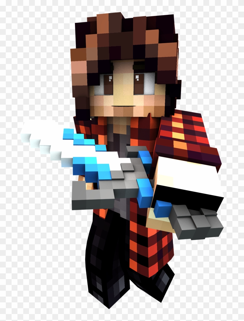 Render - Minecraft Render Skin Png Clipart