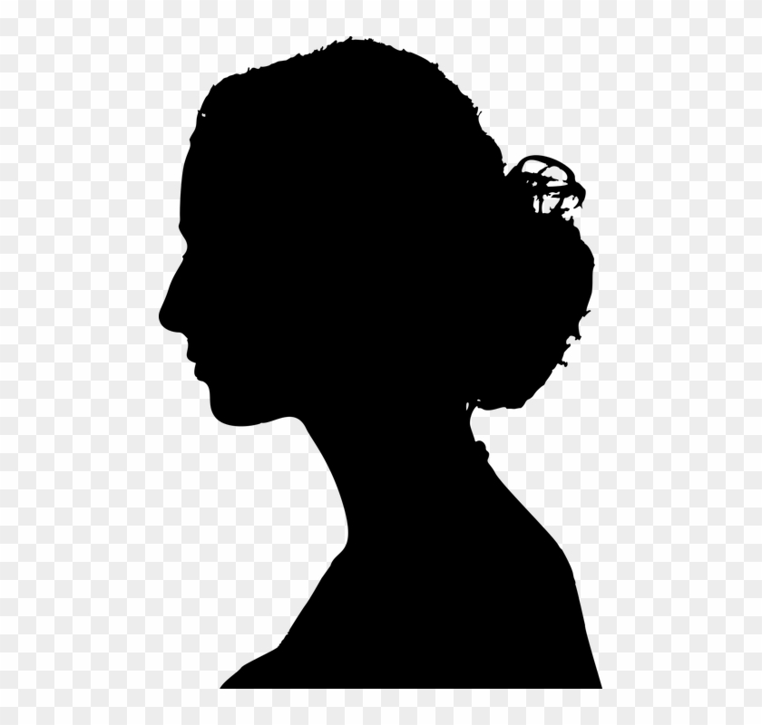 Perfil Feminino Png - Female Head Profile Silhouette Clipart