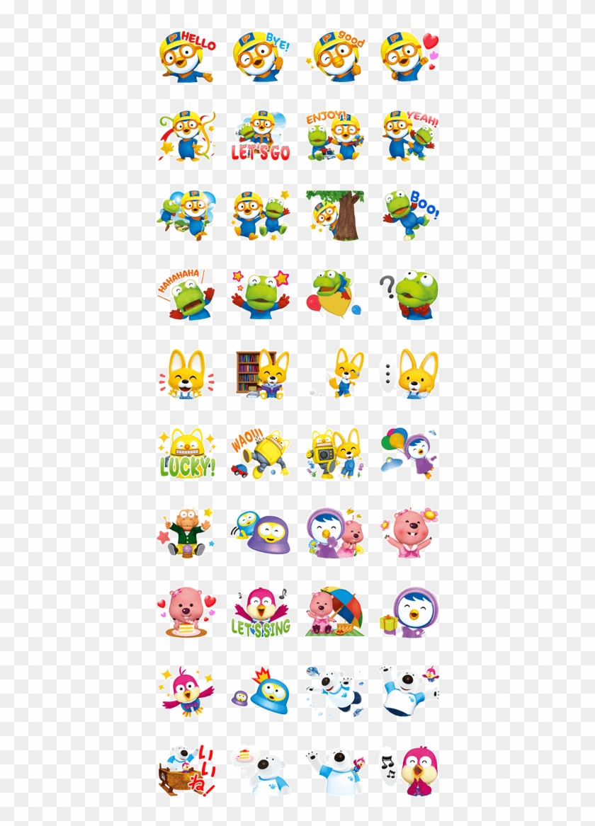 Hello Pororo - Doraemon Sticker Line Clipart