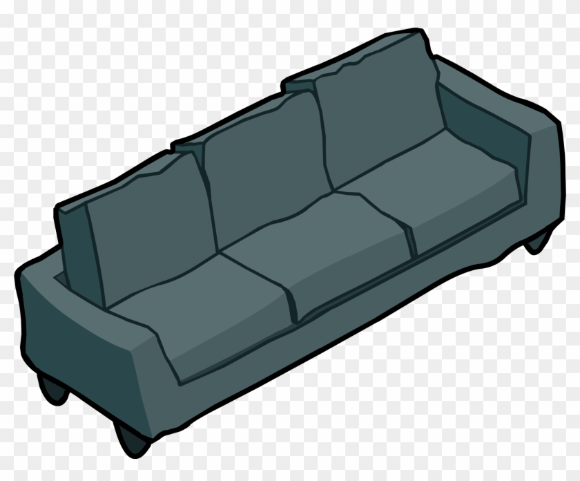 Slab Sofa Icon - Studio Couch Clipart
