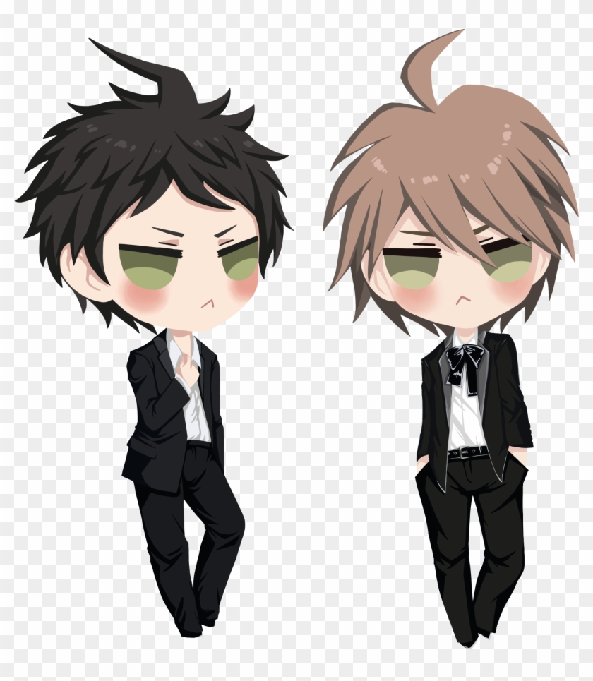Nagito Komaeda And Byakuya Togami Hajime Hinate And - Cartoon Clipart