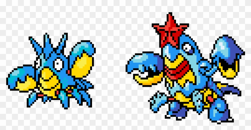 Corphish And Crawdaunt - Cartoon Clipart #3435555