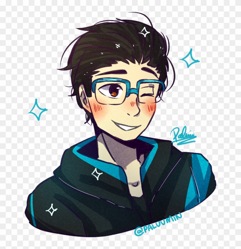 Styles Draw - Yuri Katsuki Slicked Back Hair And Glasses Clipart