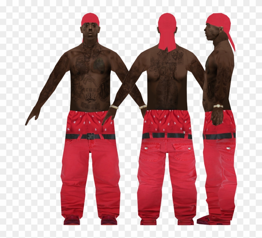 [req] Blood Gang Member - Bloods Skin Lsrp Clipart