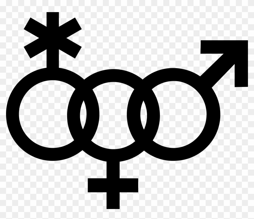 Venus Symbol Interlocked With A Nonbinary Symbol And - Symbol For Bisexual Clipart #3436838