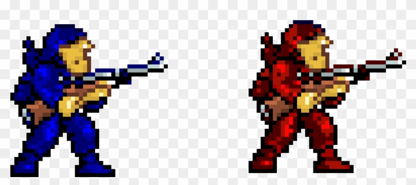 Red Vs Blue - Metal Slug Rifle Soldier Clipart