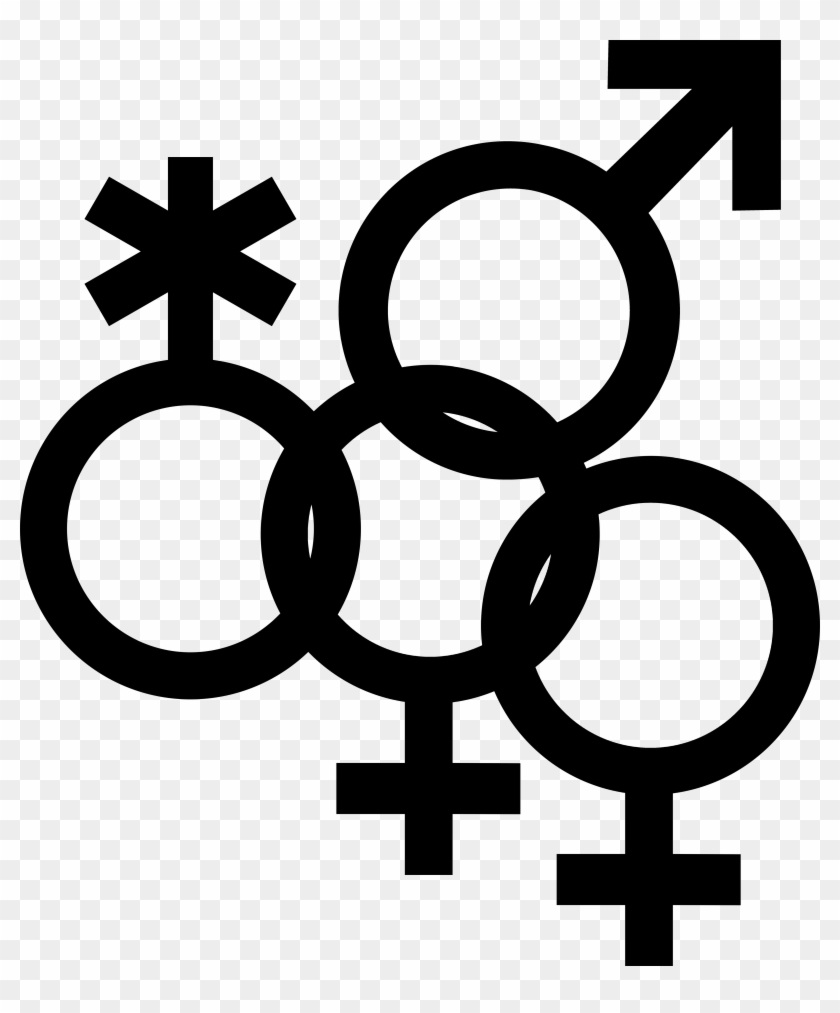 Venus Symbol Interlocked With Nonbinary, Mars And Venus - Transgender Symbol Flag Clipart #3437133