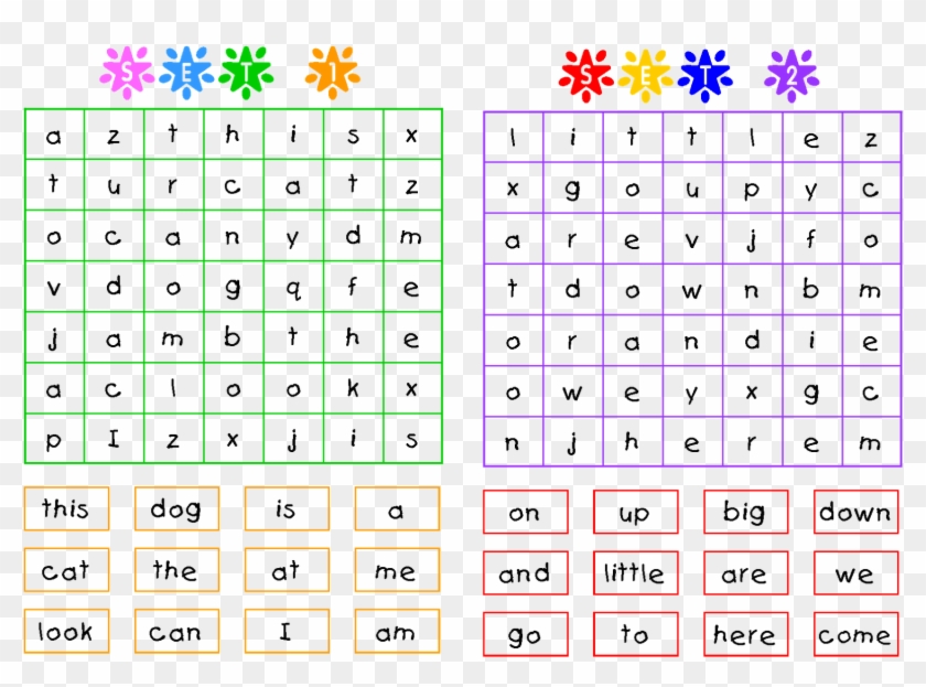 Word Search Words - Word Search For Year 1 Clipart