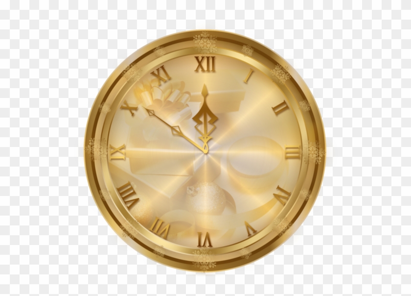 Tubes Horloges En Png - Gold Clock Png Clipart