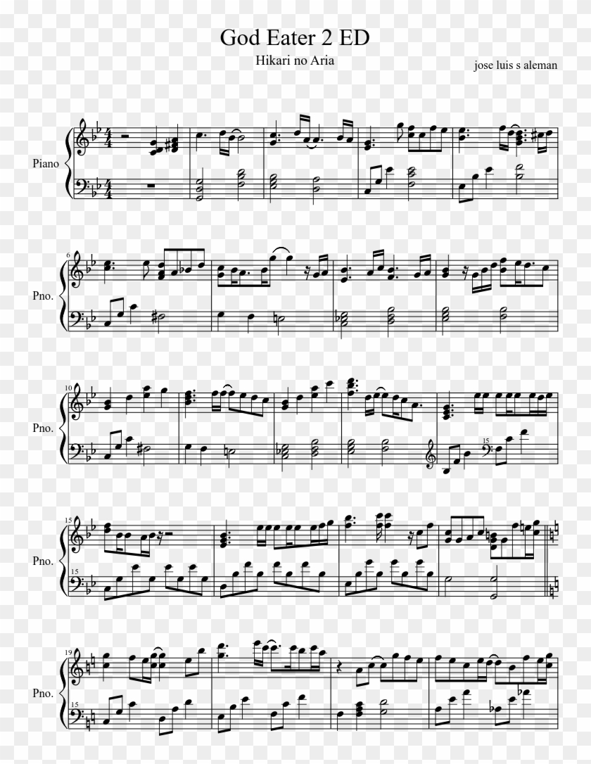 God Eater 2 Ed Sheet Music Composed By Jose Luis S - Valsinha Chico Buarque Partitura Clipart