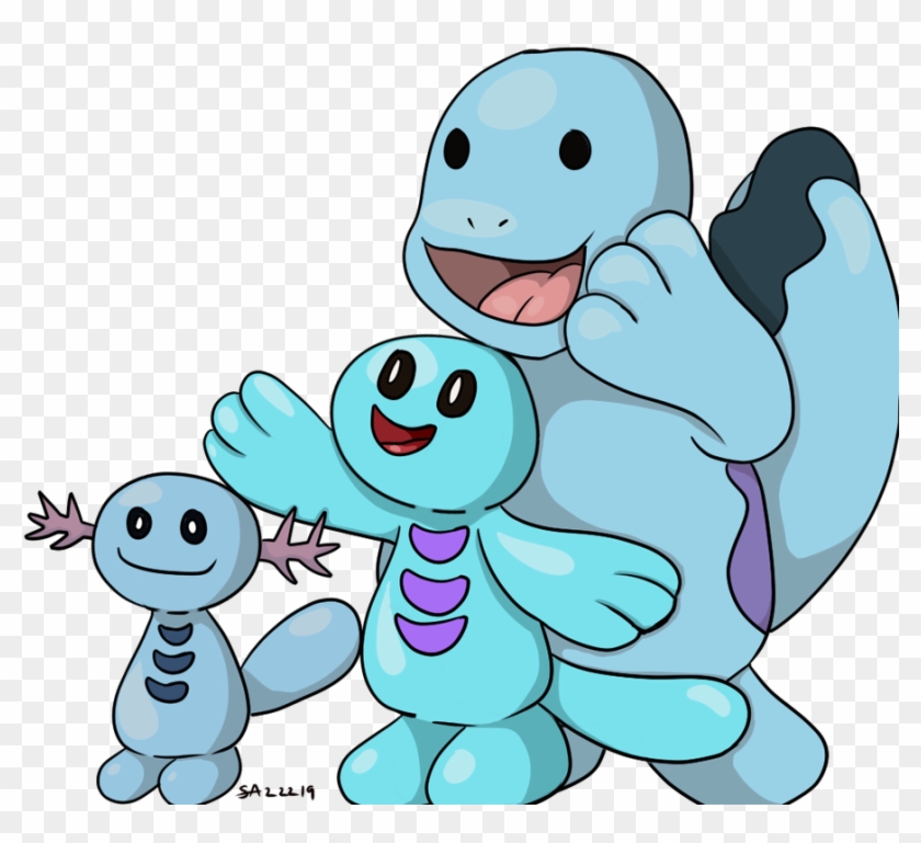 Wippor With Wooper And Quagsire- See How Similar Wippor - Cartoon Clipart #3438115