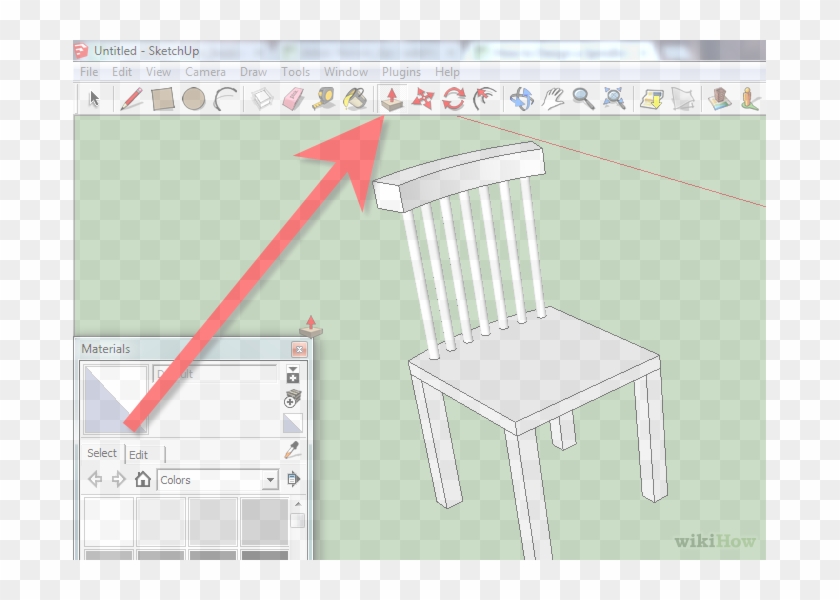 Image Titled Design A Spindleback Chair Using Sketchup - Sketchup Clipart