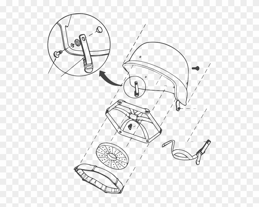 Scouts Helmet - Line Art Clipart