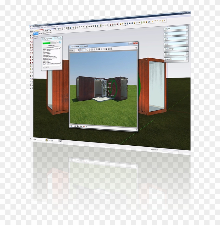 Sketchup Pc Local Rendering , Png Download - Floor Clipart #3438542