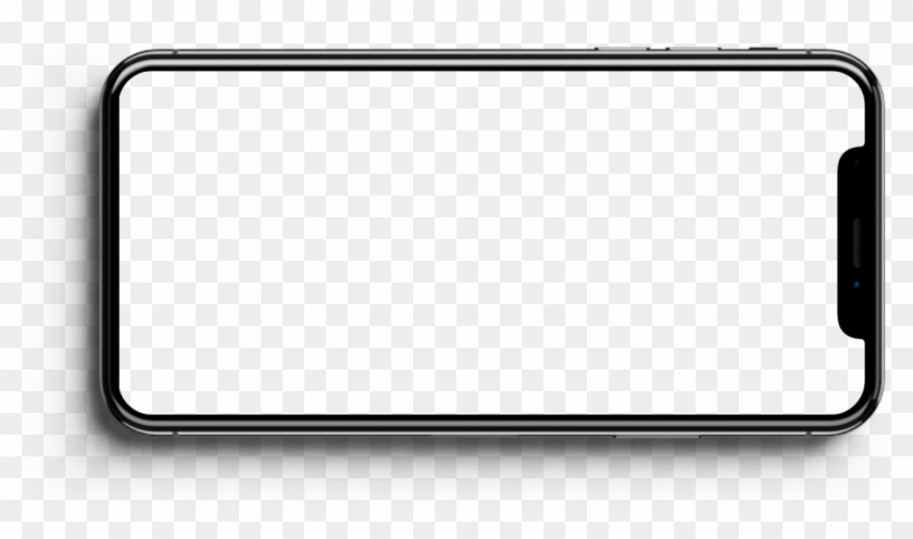 Dribbble Shot For Ui Ux With Iphone X Landscape Frame - Smartphone Clipart