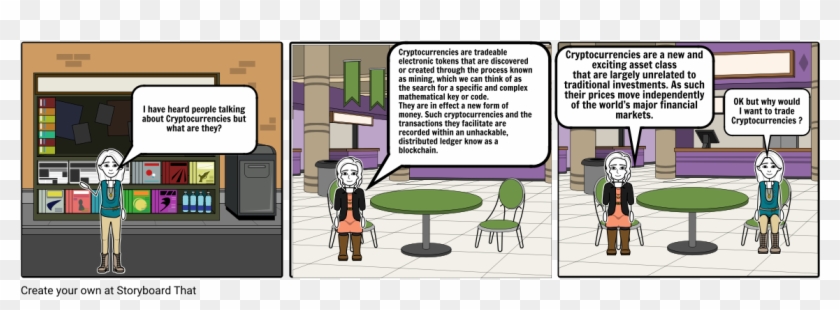 Cryptocurrency Storyboard - Ethnocentric Example Cartoon Clipart
