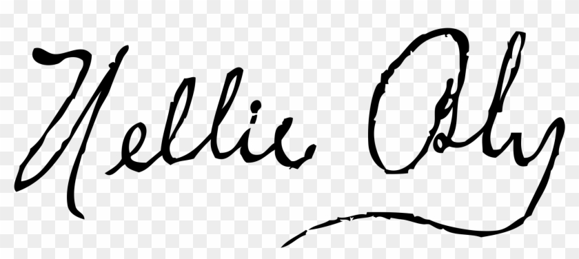 Open - Nellie Bly Writing Clipart